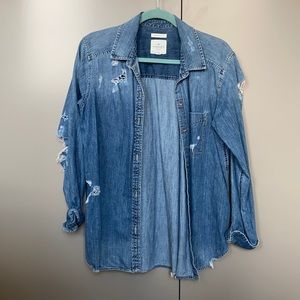 Oversized Denim AEO Button Down